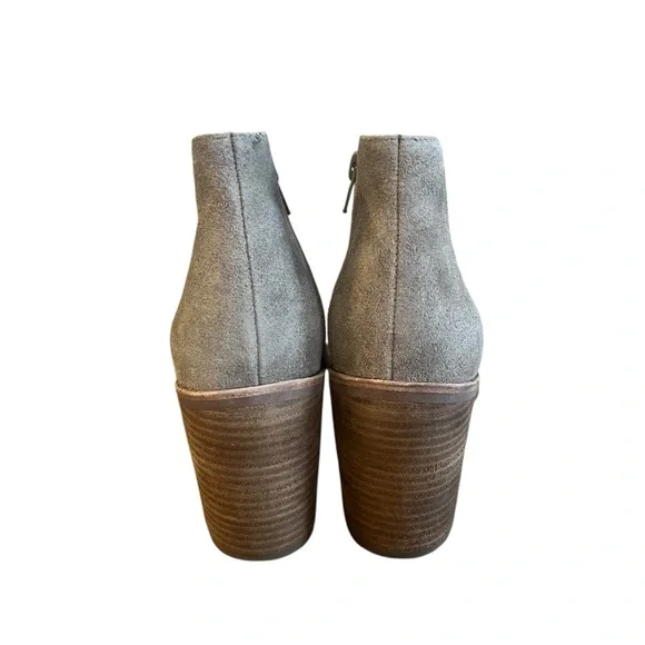Jeffrey Campbell Laszlo Block Heel Suede grey/brown Bootie SZ 7.5 - Picture 3 of 6